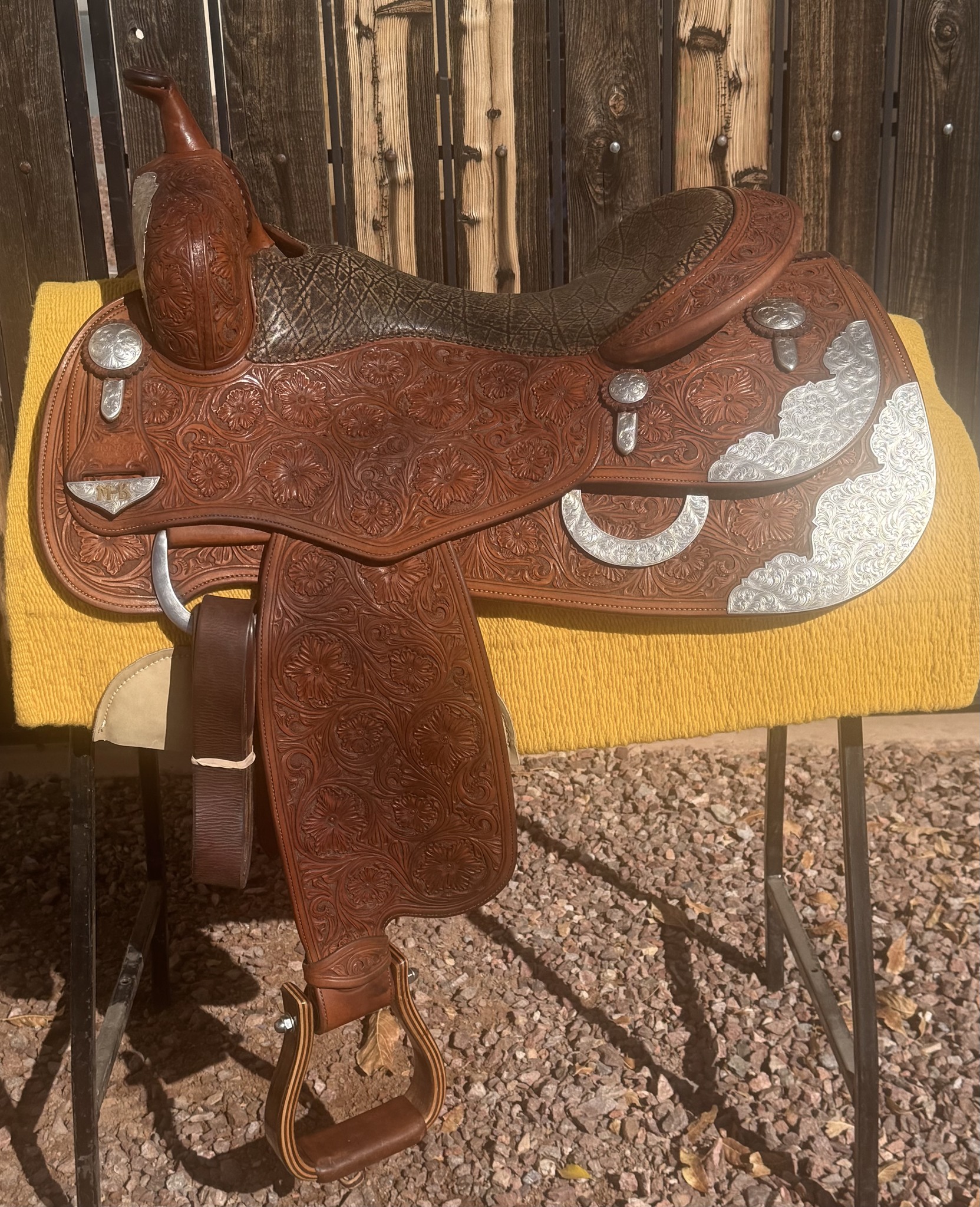 af reiner pinnacle saddlery 16 horn silver